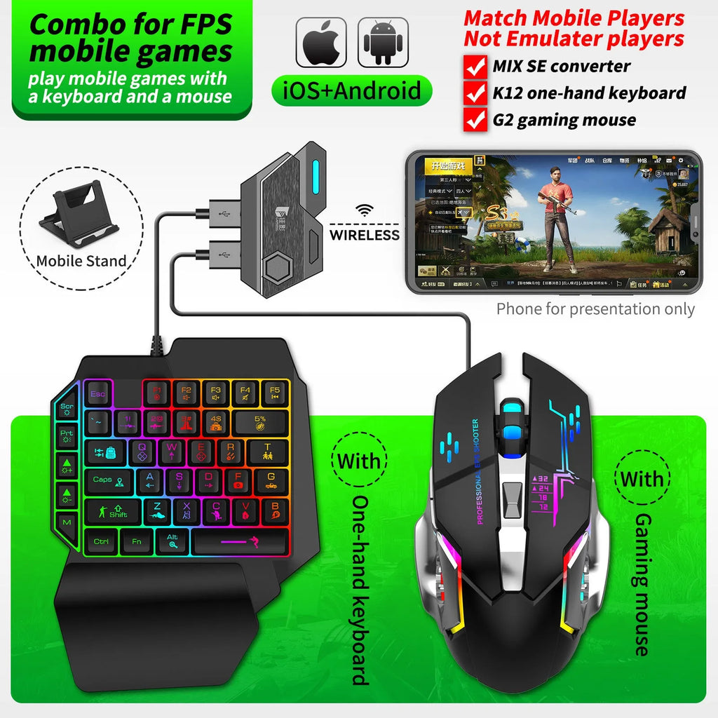 Gamwing Jiaying MIX series keyboard and mouse converter for mobile gaming in official configuration colour.