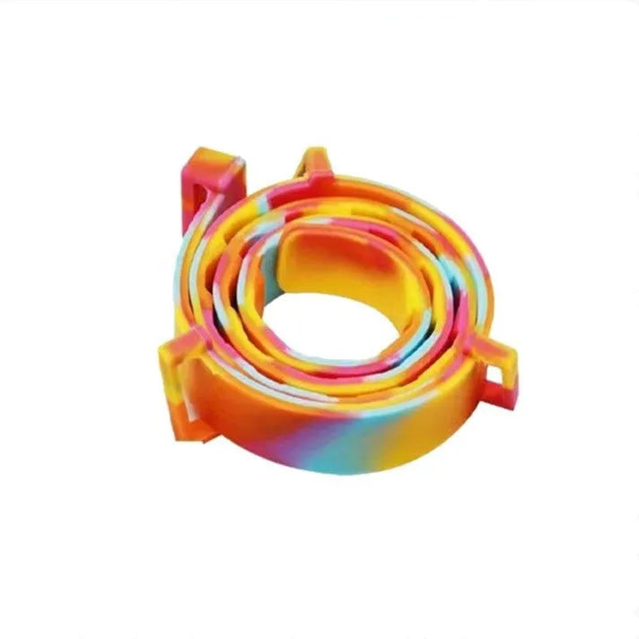 Rainbow plastic flea collar for cats 38cm and dogs 62cm with insect repellent ring