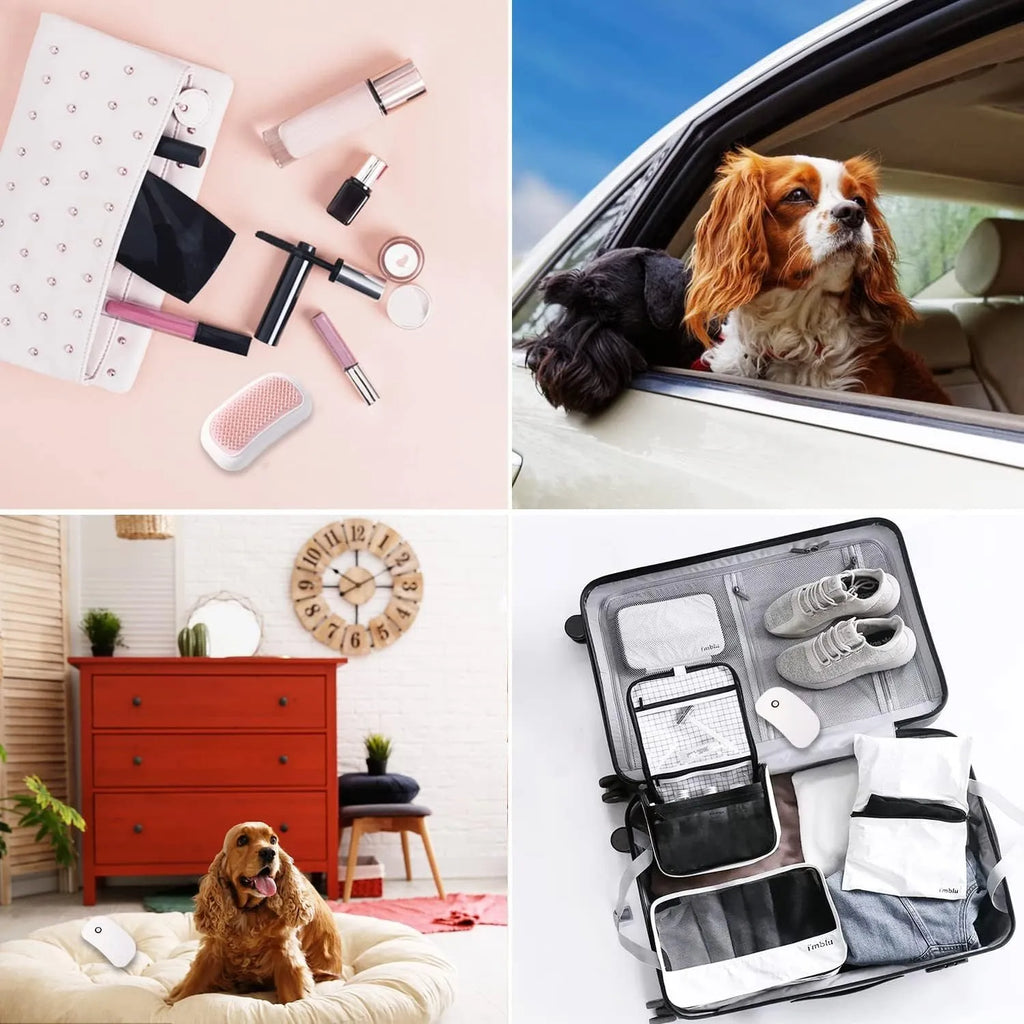 Pink electric pet massage brush with TPE comb teeth for cat and dog grooming