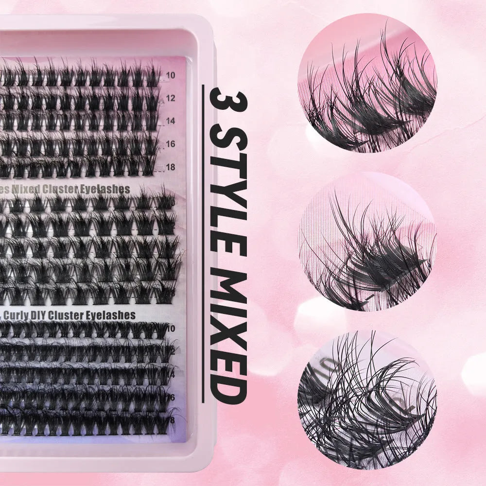 Creative messy false eyelash mixed set in storage box with high imitation material construction