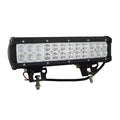 Black aluminium alloy 72W double row LED roof light for off-road vehicles and trucks.