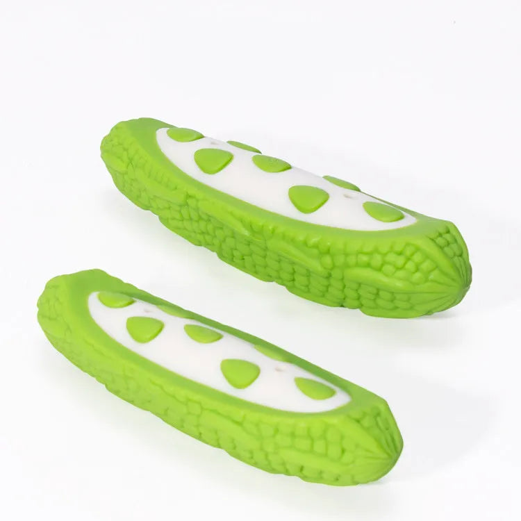 Green and purple meat-scented dog gnawing toy for large breeds with biting-resistant construction