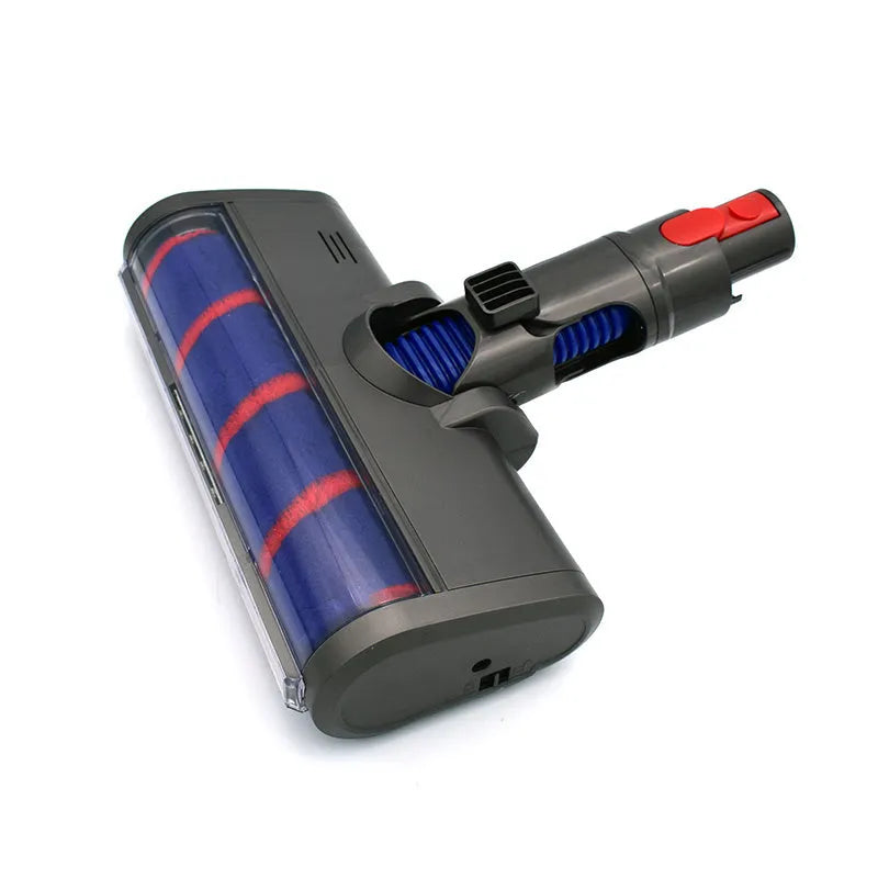 Dyson vacuum cleaner replacement electric floor brush head with soft velvet brush, size 260mm by 110mm.