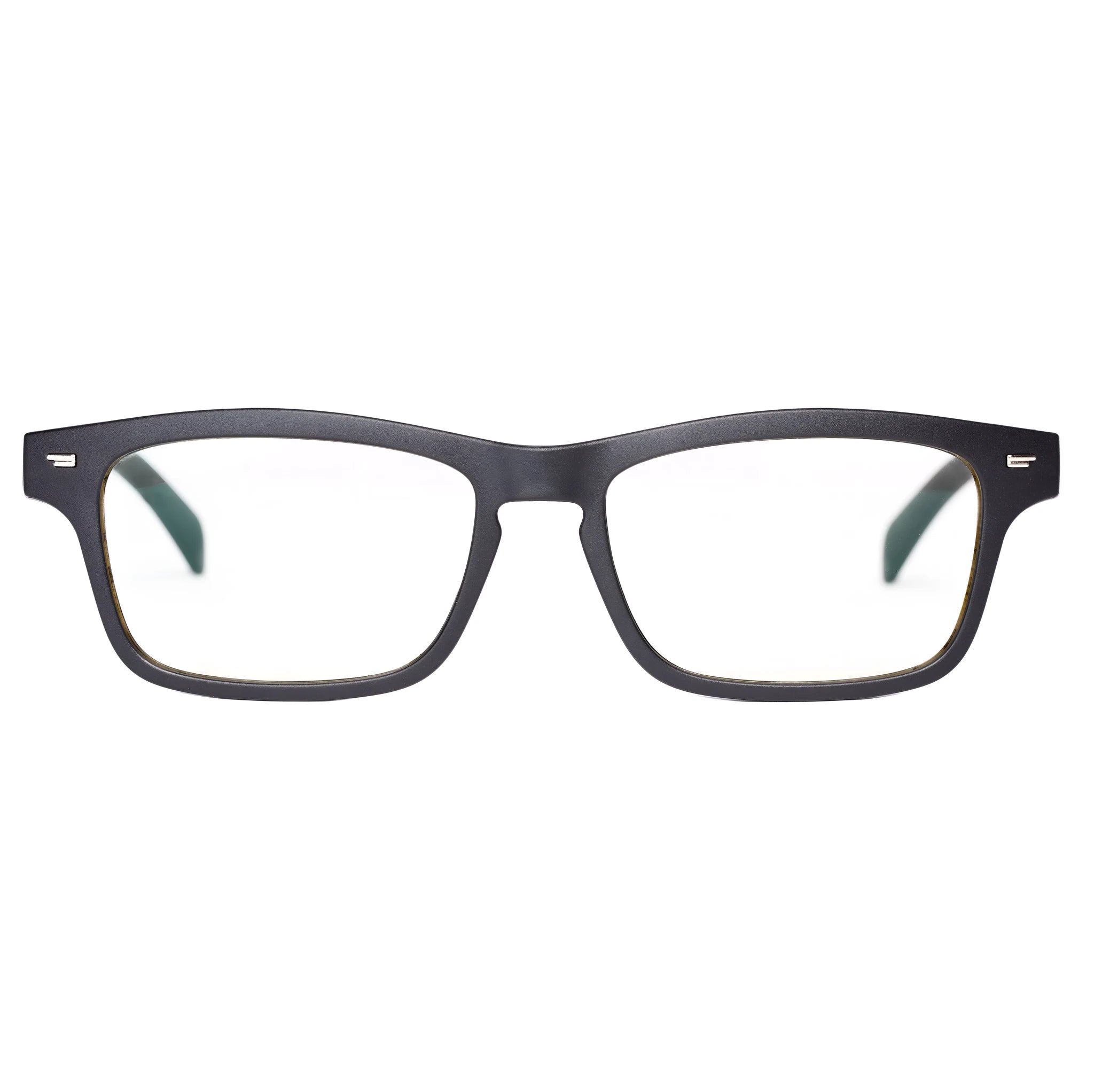 Smart glasses with Bluetooth open-ear audio and touch transparent anti-blue light PC polarised lenses.