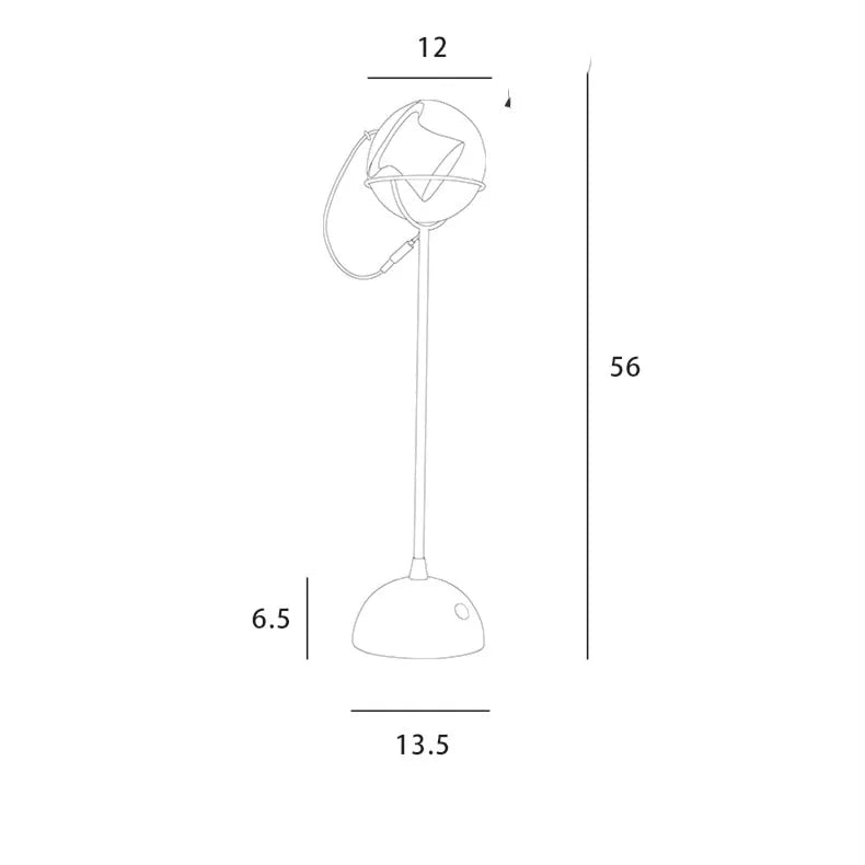 Glass shade desk lamp with dimmable LED light and touch switch control