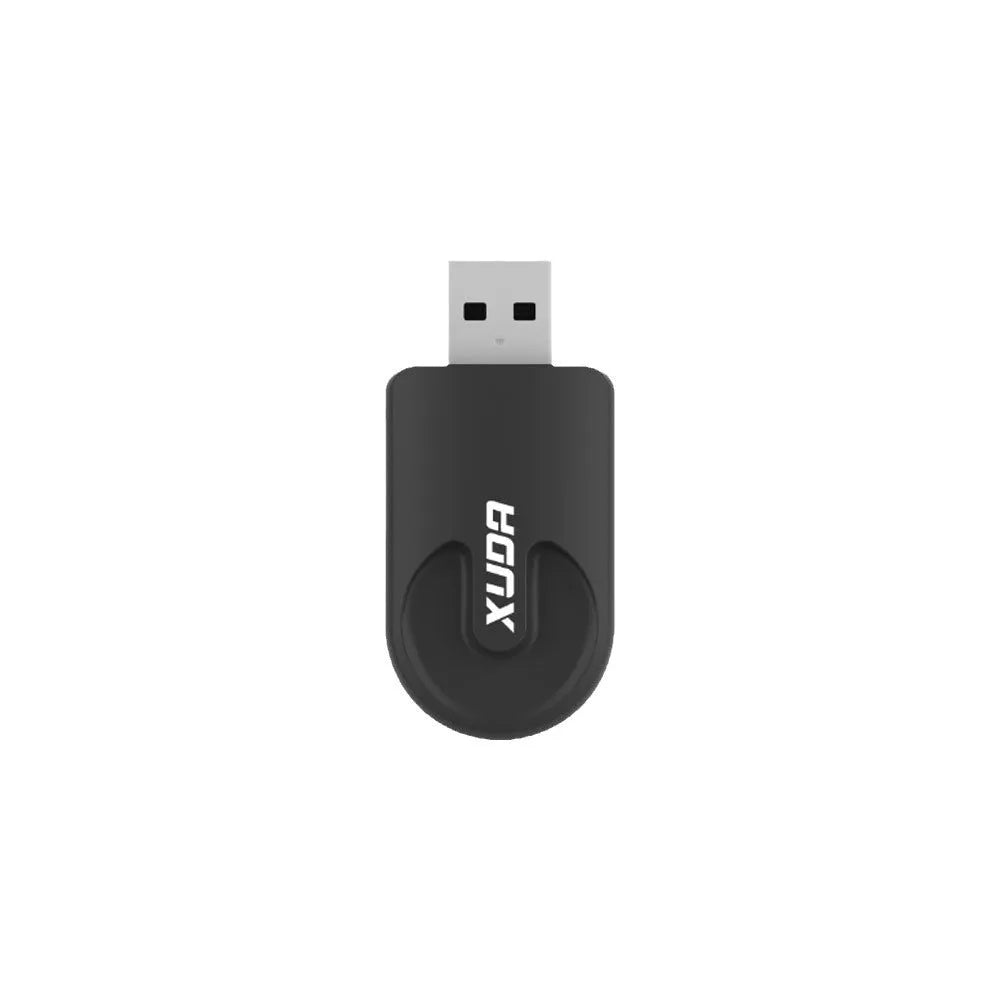 Black wireless CarPlay USB adapter with compact rectangular design