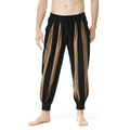 Men's straight leg casual trousers in polyester fabric available in red, khaki, yellow and brown colours