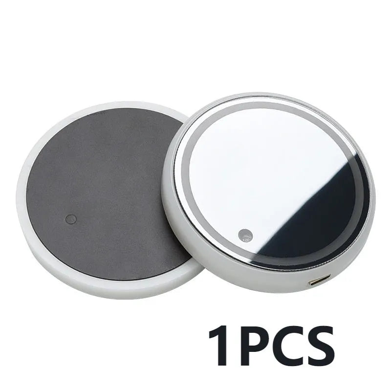 Car cup holder LED light-up coaster showing 7-colour illumination in automotive drink holder