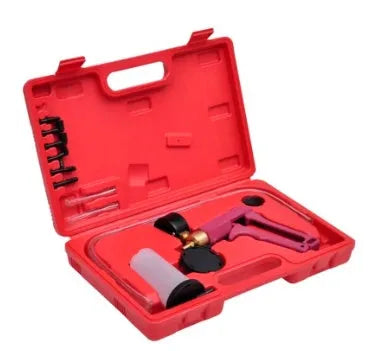Aluminium alloy manual vacuum air blow gun and suction tool for automotive repair