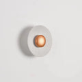 Round aluminium wall lamp with LED lighting in outer white inner gold colour configuration