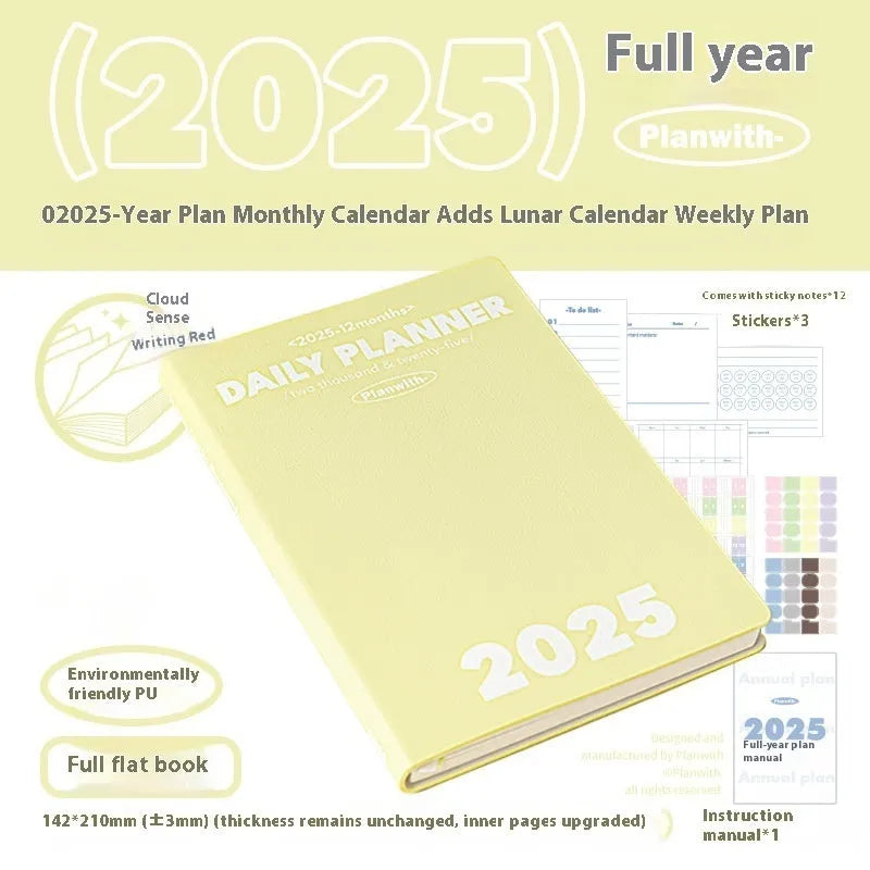 Waterproof notebook with PU cover for postgraduate entrance exam clock-in records in multiple colours