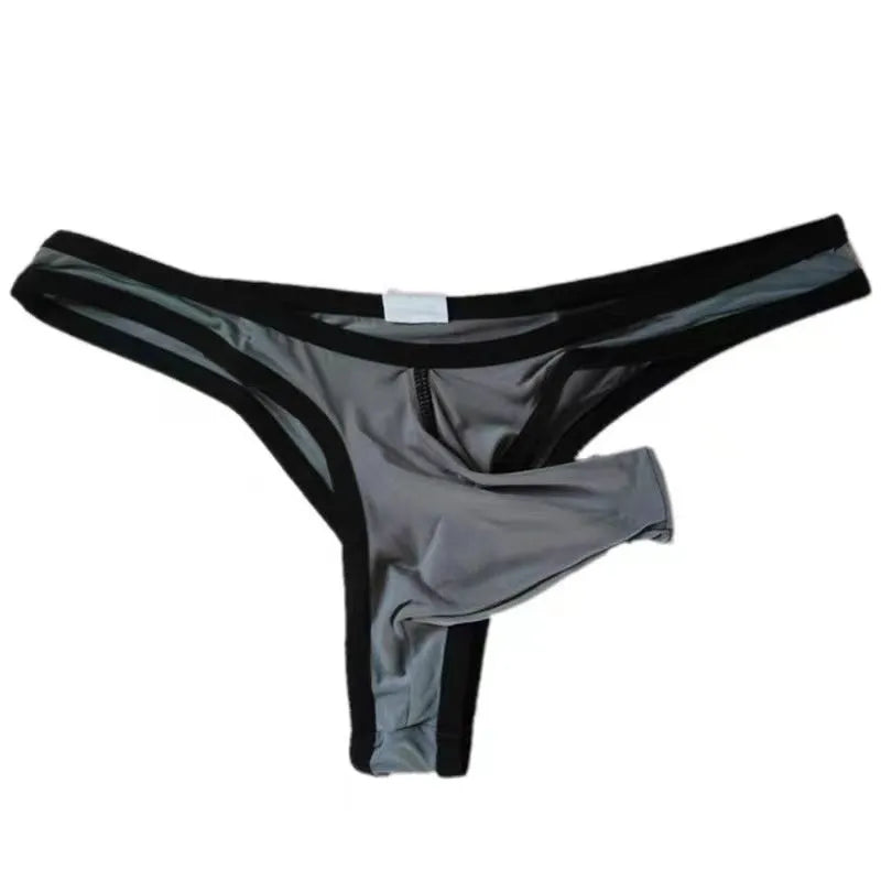 Men's Ice Silk briefs in seven colours: white, black, sky blue, dark grey, grass green, army green, skin colour.
