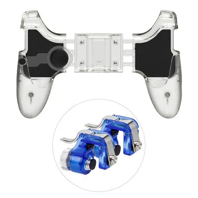 Black mobile phone auxiliary physical plug-in game handle with non-vibrating gamepad