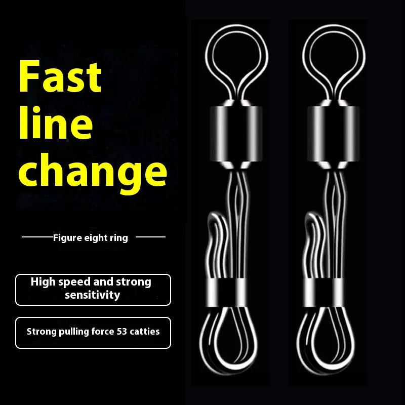 Brass quick release fishing line clamp with barrel swivel bearing for corrosion resistance