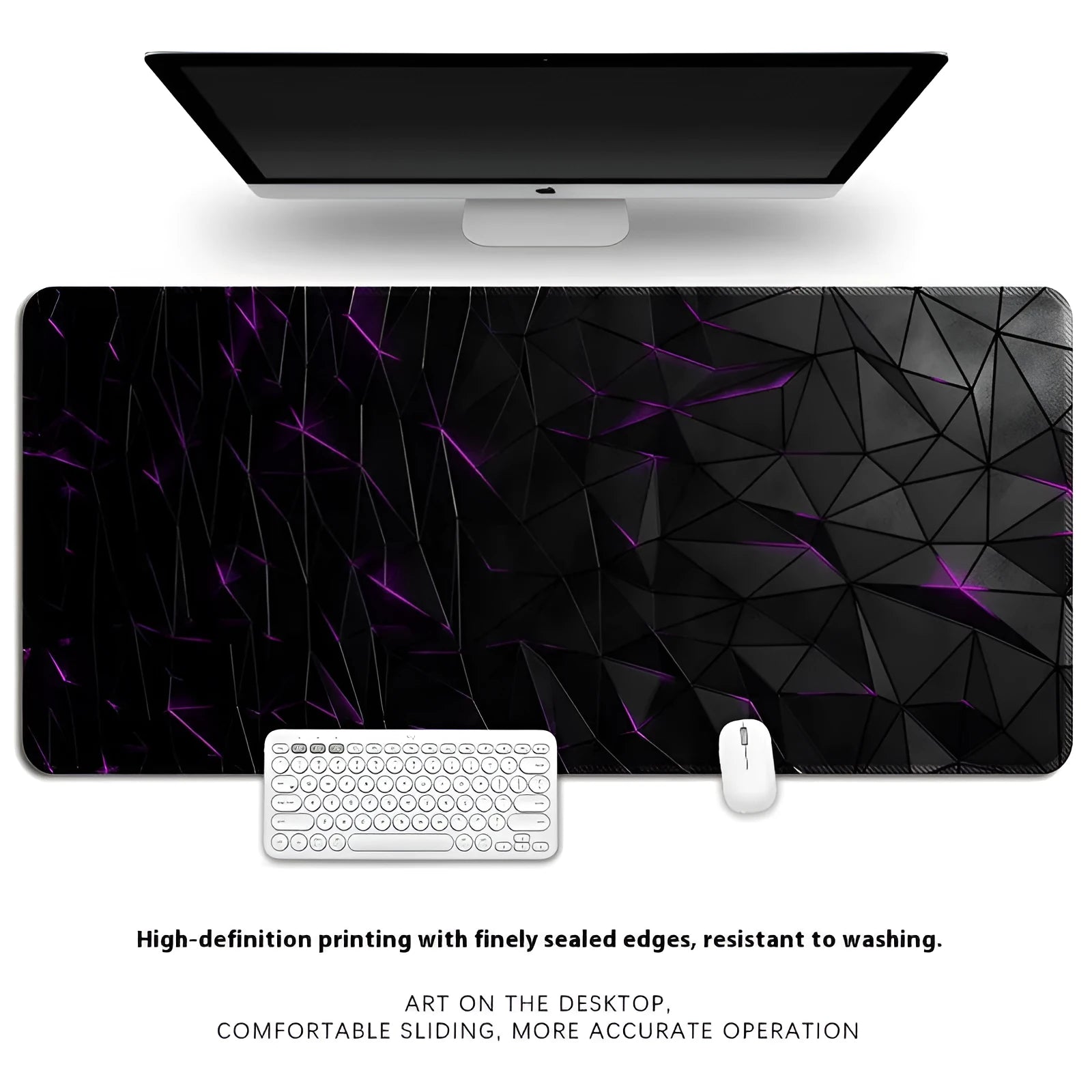 Thickened natural rubber computer keyboard table mat with overlock edge