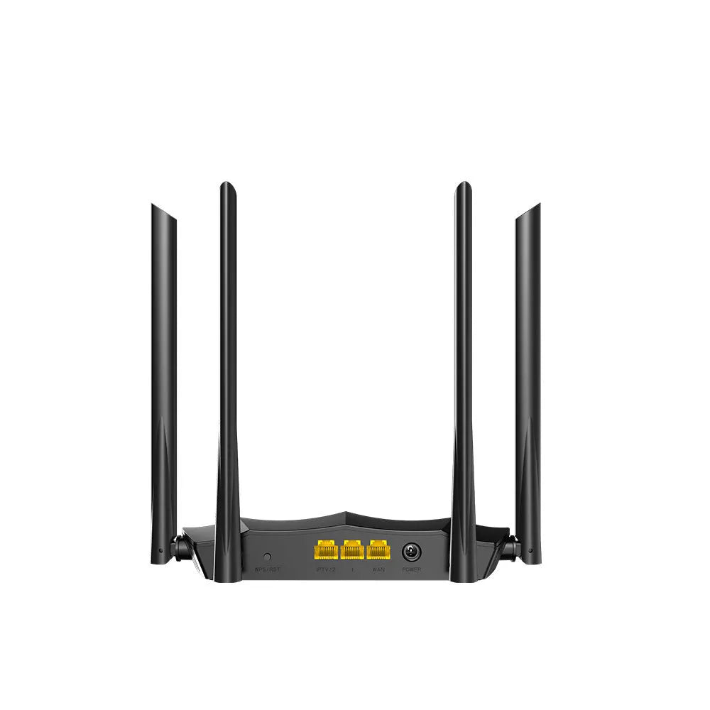 AC8 dual-band wireless router with gigabit ports measuring 365mm wide